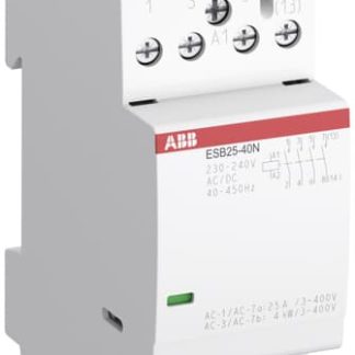 Contattore ABB, serie EN25, 4 poli, 4 NA, 25 A, 17,3 kW, bobina 230 → 240 V