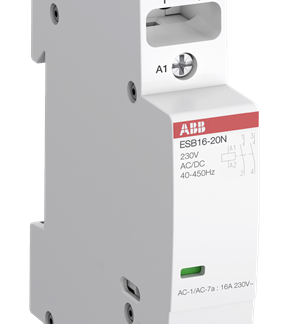 Contattore ABB, serie ESB, 2 poli, 1 NO + 1 NC, 20 A, 4,6 kW, bobina 240 V c.a.