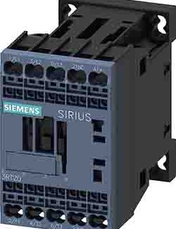 Contattore Reversibile Siemens, serie Size S00, 3RT2, 3 poli, 1NC, 9 A, 4 kW, bobina 24 V dc