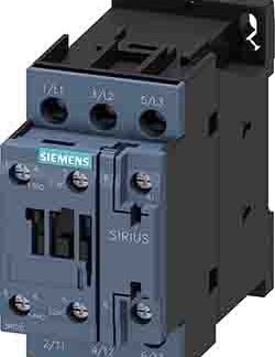Contattore Siemens, serie Size S0, 3RT2, 3 poli, 1NO + 1NC, 17 A, 7.5 kW, bobina 24 V ac