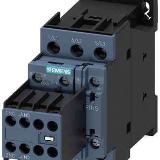 Contattore Reversibile Siemens, serie Size S0, 3RT2, 3 poli, 2NC + 2NO, 25 A, 11 kW, bobina 24 V c.a.
