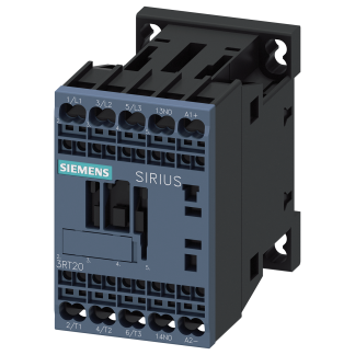 Contattore Reversibile Siemens, serie Size S00, 3RT2, 3 poli, 1 N/A, 5 kW