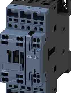 Contattore Siemens, serie Size S0, 3RT2, 3 poli, 1 NO + 1 NC, 12 A, 5,5 kW, bobina 230 V c.a.