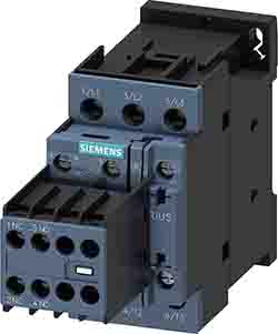 Contattore Siemens, serie Size S0, 3RT2, 3 poli, 2 NO + 2 NC, 17 A, 7,5 kW, bobina 110 V c.a.