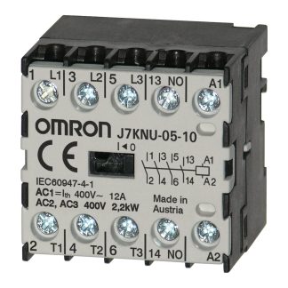Contattore Omron, 3 poli, 1 N/A, 12 A, 2,2 kW, bobina 24 V