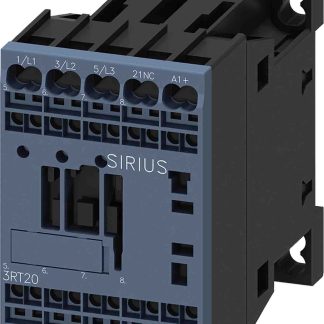 Contattore Siemens, serie Size S00, 3RT2, 3 poli, 1NC, 12 A, 5,5 kW, bobina 24 V c.c.