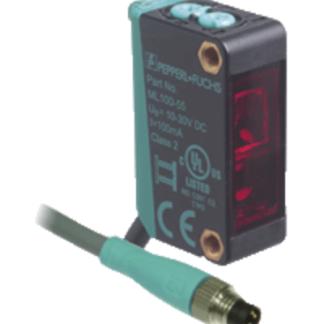 Sensore fotoelettrico Rettangolare Pepperl + Fuchs, a soppressione di sfondo, rilevamento 350 mm, uscita PNP