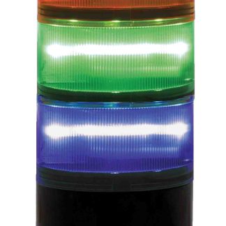 Torretta di segnalazione RS PRO, 24 V, LED, 4 elementi, lenti Rosso/Verde/Ambra/Blu