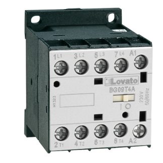 Contattore Lovato, 4 poli, 1 N/A, 20 A, bobina 24 V c.c.