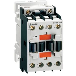 Contattore Lovato, 3 poli, 1NC, 18 A, 10 kW, bobina 24 V c.a.