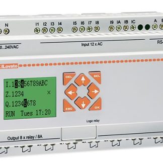 CPU PLC Lovato LRD, ingressi: 12, uscite: 8