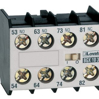Contatto ausiliario Lovato, 4 contatti, 1 NA + 3 NC, montaggio frontale, serie BGX10