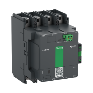 Contattore Controllo del carico Schneider Electric, serie LC1G225, 4 poli, 1 NA + 1 NC, 330 A, bobina 100 → 250