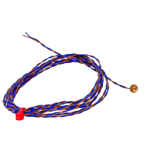 Termocoppia a disco di rame tipo K, Ø sonda 6.35mm, lungh. sonda 2m, +200°C