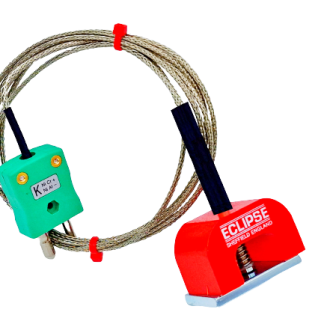 Termocoppia con magnete a ferro di cavallo tipo K, lungh. sonda 2m, +250°C