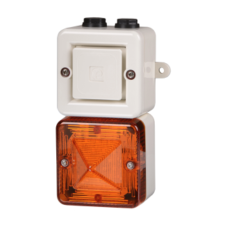 Segnalatore acustico e luminoso e2s serie SONFL1X, Ambra, 24 V c.c., 101 → 103dB a 1 m, IP66