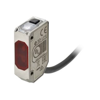 Sensore fotoelettrico Rettangolare Omron, a soppressione di sfondo, rilevamento 200 mm, uscita NPN