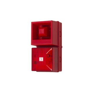 Segnalatore acustico e luminoso Clifford & Snell serie YL40, Rosso, 24 V c.c., 108dB a 1 m, IP65