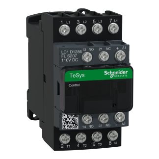 Contattore Schneider Electric, serie LC1D, 4 poli, 2 NO + 2NC, 25 A, bobina 110 V c.c.