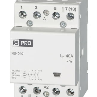 Contattore RS PRO, 40 A, 2,2 kW, bobina 230 V CA