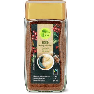 Migros Bio Gold · instant coffee · strong intensity 7/10