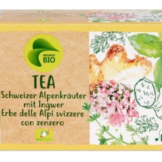 Migros Bio · Tea · Alpine herbs and Swiss ginger