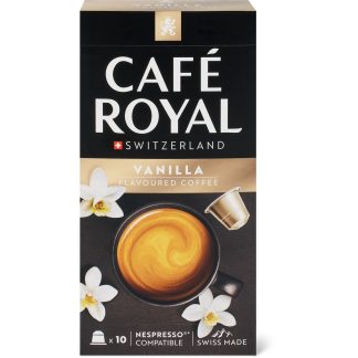 Café Royal · Aluminum coffee capsules · Vanilla intensity 4/10