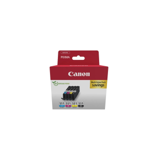 Canon CLI-551 - Multipack · Ink cartridge · black (7ml), cyan (7ml), yellow (7ml), magenta (7ml)