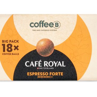 CoffeeB By Café Royal · coffee balls · Espresso Forte. Intensity: 8/10