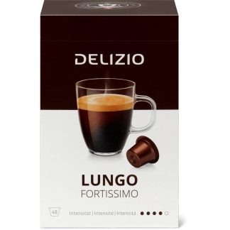Delizio · Coffee Capsules · Lungo Fortissimo, Delizio system