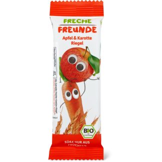 Freche Freunde Bio · Apple & Carrot cereal bar · From 3 years