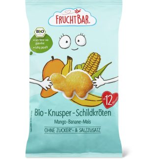 Fruchtbar Bio · Puffed snack, mango, banana & corn · From 12 months