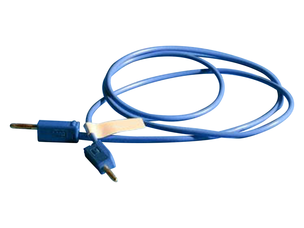 Gaskatel Test Lead Banana Plugs Blue 2/2 mm 0.5 mm² 600 mm, Pk of 10