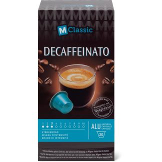 M-Classic · Aluminum coffee capsules · Decaffeinato, compatible with the Nespresso® system