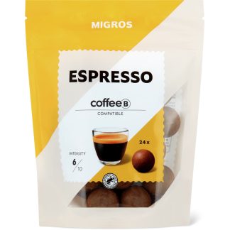 Migros CoffeeB · coffee balls · Espresso. Intensity: 6/10