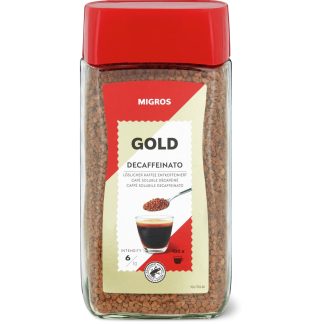 Migros Gold · instant coffee · Decaffeinated  intensity 6/10