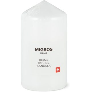 Migros Home · Cylindrical candle · white, wax, 70h, 150 x 80mm, 550g