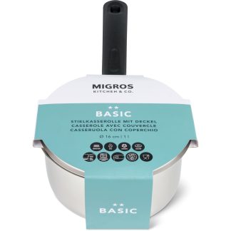 Migros Kitchen & Co. Basic · Saucepan with lid · ø 16cm, 1l