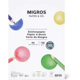 Migros Paper & Co. · Drawing paper · A4, 210 x 297mm, 120g/m2
