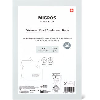 Migros Paper & Co. · Envelopes C5 · With window, with adhesive closure