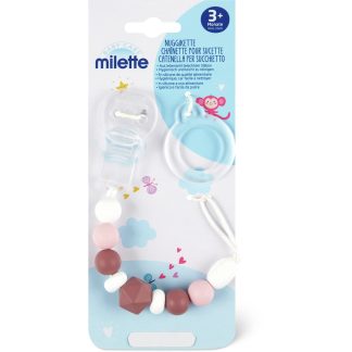 Milette Baby Care · Pacifier clip · From 3 months, Pink