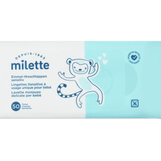 Milette Baby Care · Single-use cloths · Sensitive