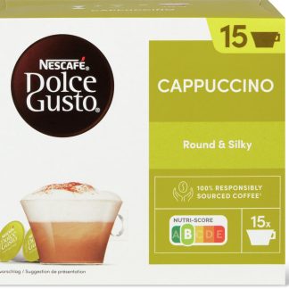Nescafé Dolce Gusto · Coffee Capsules · Cappucino, Nescafé Dolce Gusto system