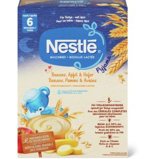 Nestlé Pyjama · Baby cereal with apple, banana & oat · From 6 months