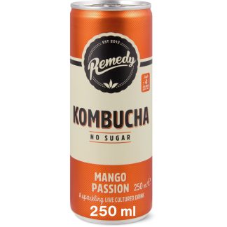 Remedy Kombucha · Fermented tea drink · mango-passion