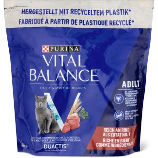 Vital Balance Adult · dry food for cats · Beef & Volkorn cereals