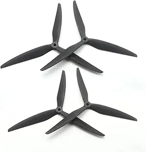 2 пары 10-дюймовых пропеллеров 1050-3, 3 лопасти, стекловолокно, карбон, нейлон, детали для мультироторных летательных аппаратов и дронов (4 пары)