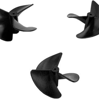 10 шт. гребных винтов для радиоуправляемой лодки, 3-лопастные, нейлоновые, с положительным и обратным вращением, для сборки моделей и игрушечных моделей (2x36 мм, черные)