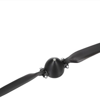 Пропеллер MECCANIXITY 10x6 дюймов для радиоуправляемых самолетов, складной пропеллер для радиоуправляемых самолетов, размер обтекателя D37.5xH36 мм, диаметр вала двигателя 4 мм, 2 лопасти, нейлоновый пластиковый обтекатель (черный)