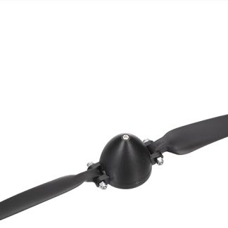 Пропеллер MECCANIXITY 9x5 дюймов для радиоуправляемых самолетов, складной пропеллер для радиоуправляемых самолетов, размер D37.5xH36 мм, диаметр вала двигателя 4 мм, 2 лопасти, нейлоновый пластиковый обтекатель (черный)